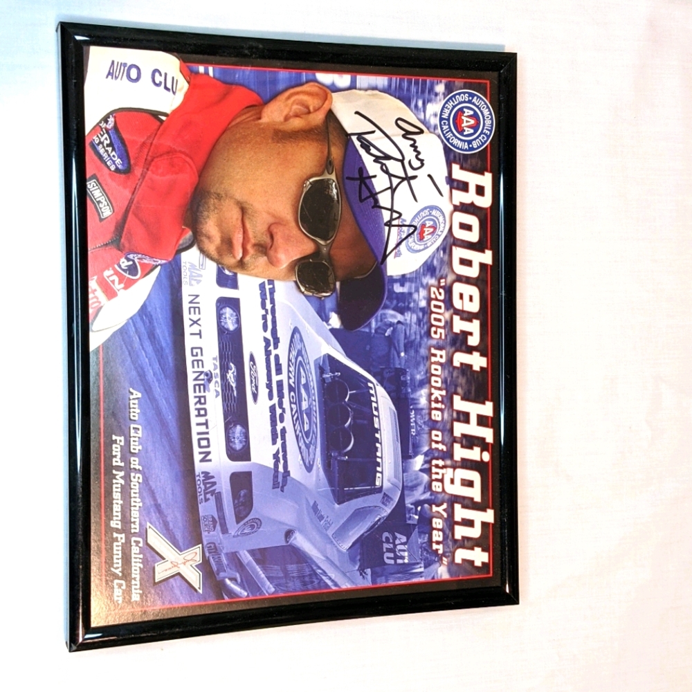 NHRA Signed Robert Hight Framed Promo Photo